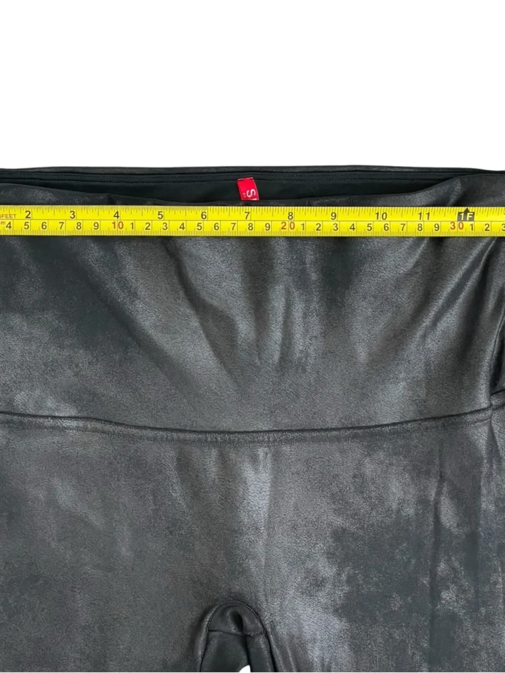 SPANX Black Faux Leather Leggings XL High Rise‎ Stretch Sculpting Lounge